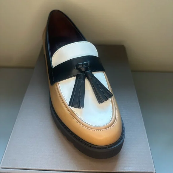 Franco Sarto Tan and Black Loafers - Picture 2 of 3